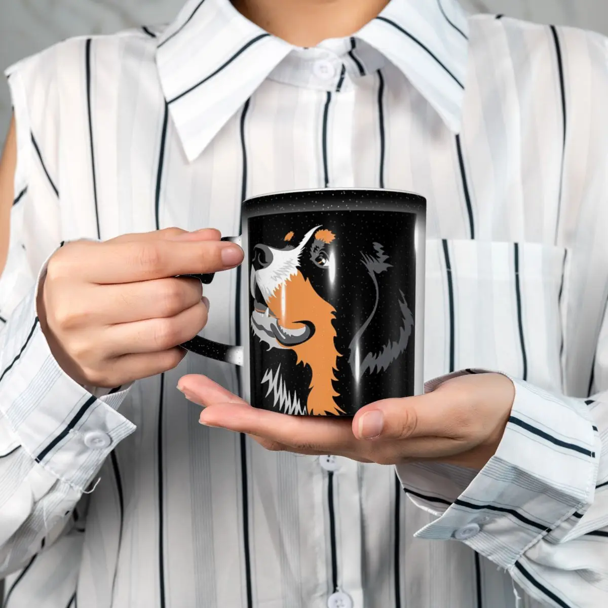 

Бернский горный собака, кружка, забавные керамические кофейные чашки, чайные кружки, чашка для молока, посуда для напитков, подарок для женщины и мужчины