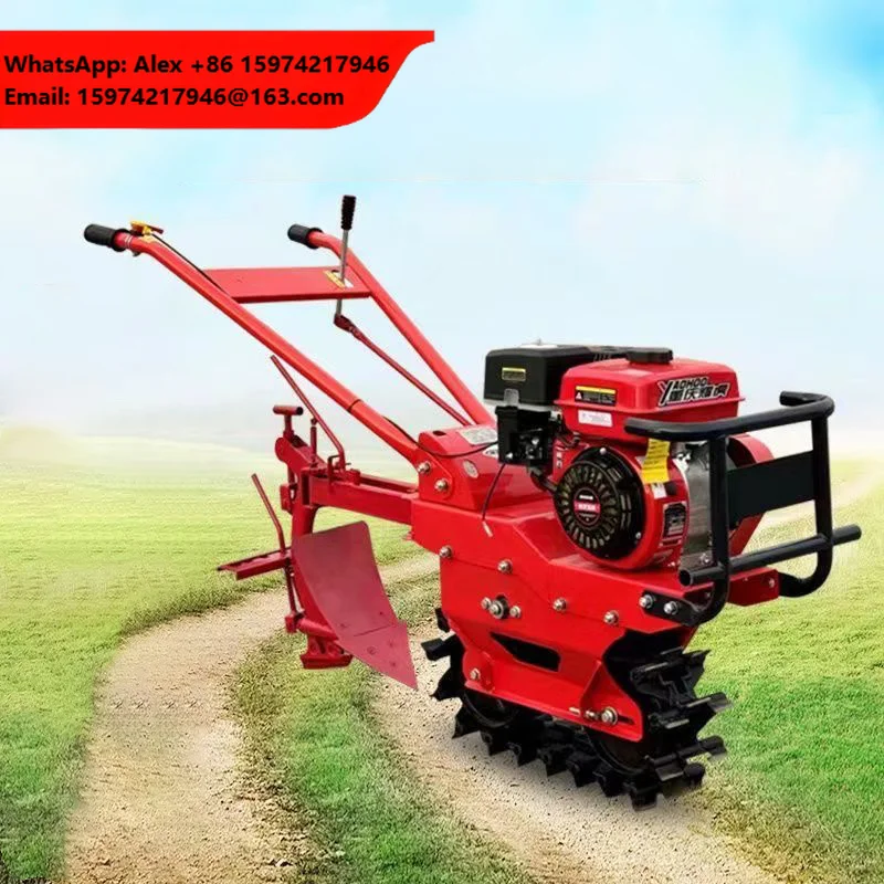 Hand Chain Roller Cultivator Hilly Multifunctional Crawler Chain Track Micro Tillage Machine