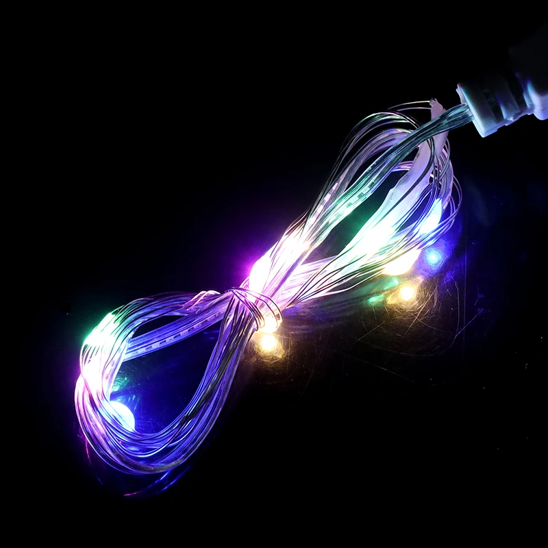 1PC 1เมตร USB 10LED สตริงไฟสายทองแดงไฟนางฟ้ากันน้ำสำหรับการตกแต่งคริสต์มาสปาร์ตี้งานแต่งงาน