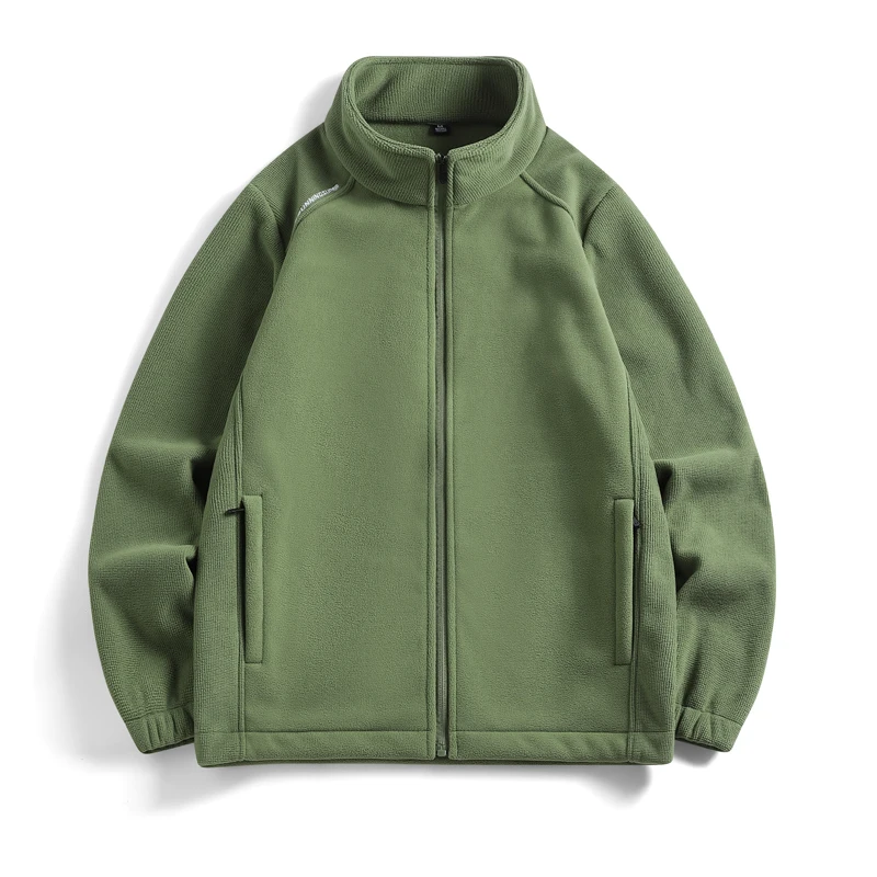 

Men's Clothing Spring Autumn High-neck Solid Color Zipper Pocket Cardigan Coats, Fashionable Lantern Long Sleeve Hoodies Tops