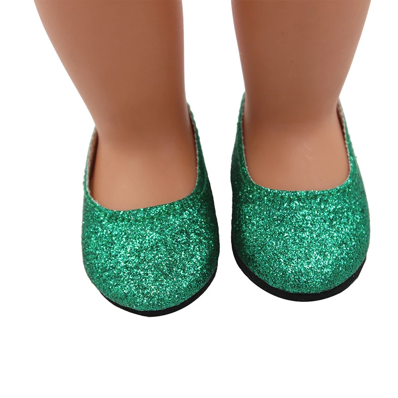 7 cm nieuwe mode baby pailletten pop schoenen handleiding canvas schoenen voor 43 cm poppen baby pasgeboren en 18 inch Amerikaanse poppen meisje cadeau