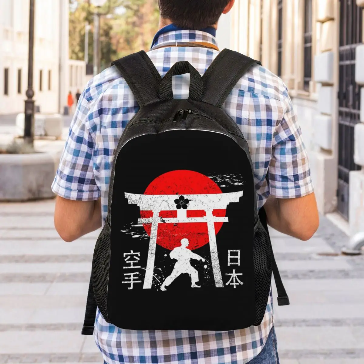 Budo Soul Karate Spirit Martial Arts Backpack Student Boys Girls BookBag School Bag Laptop Shoulder Bags