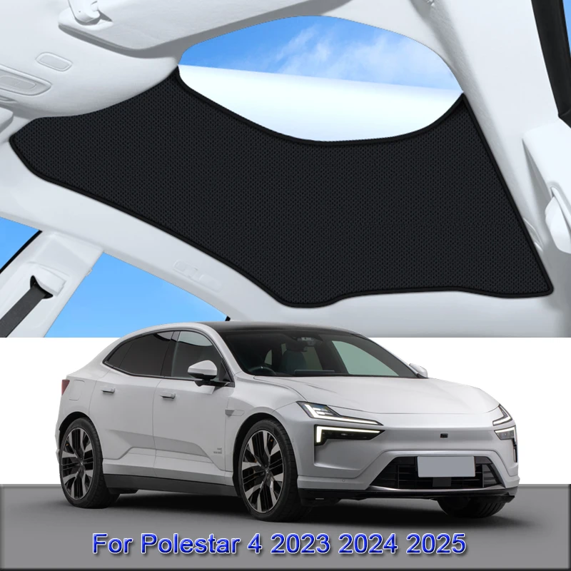 Car Electrostatic Adsorption Sunroof Sunshade Cover For Polestar 4 2023 2024 2025 Heat Insulation Skylight Sticker Accessories