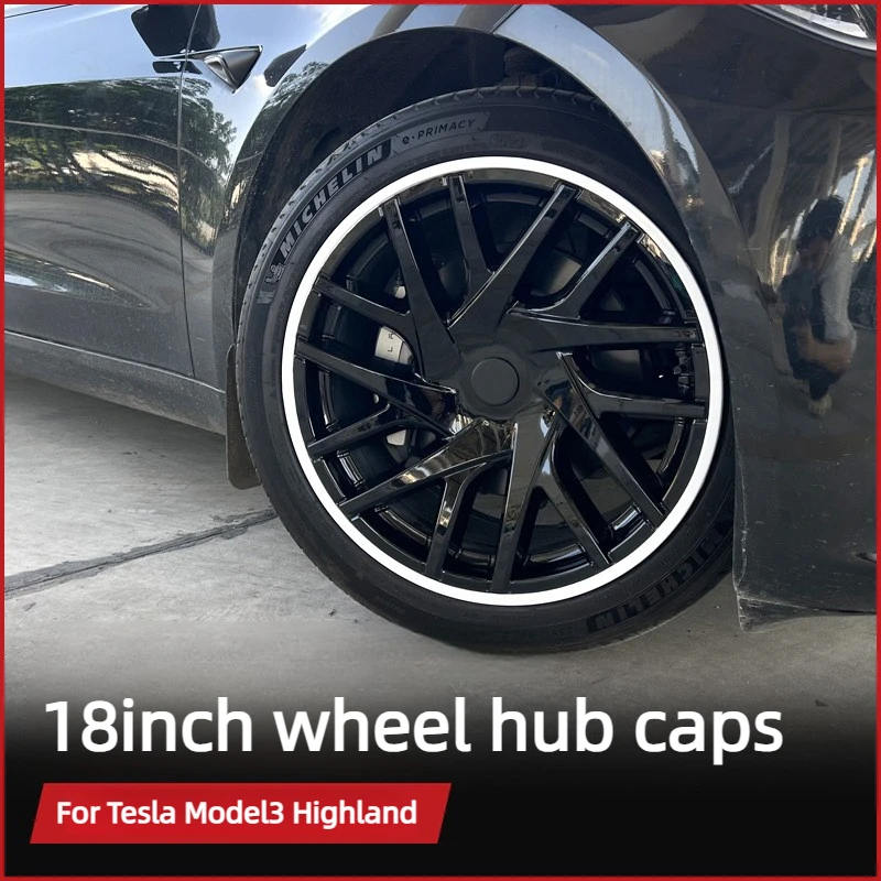 

20-Inch Wheel Cover for Tesla Model 3 Highland- Rim Protection Ring, Anti-Scratch Exterior Modification Accessory