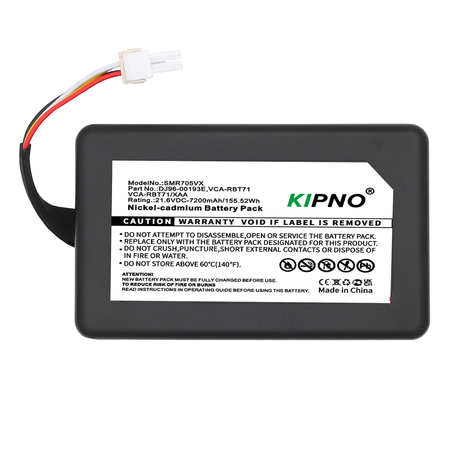 KIPNO Vacuum 7200mAh Battery for Samsung DJ96-00193E VCA-RBT71 VCA-RBT71/XAA PowerBot R7040 R1AM7010UW / AA VR1AM7010U5 / AA