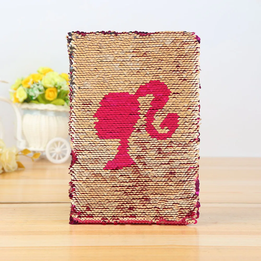 Colorful Reversible Sequin Notebook A5 Magic Glitter Diary Writing Pad Creative Stationery Gift For School Student