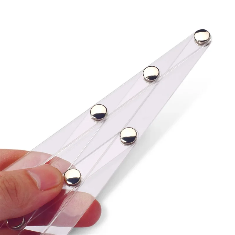 1pcs acrylic transparent makeup eyebrow pencil measuring ruler permanent template golden ratio caliper cosmetics
