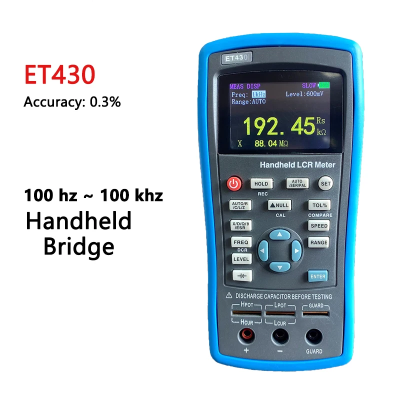 

Battery Tester ET430 2.8 Inch Handheld Multi-Function Mini Digital LCR Bridge Multimeter High Precision Capacitance Inductance