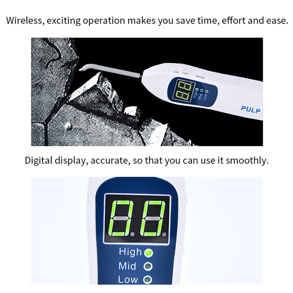 1Zestaw Dental Electric Pulp Tester Endodontyczny Apex Locator Elektryczny Tester Pulp Tester Vitality zębów Instrument Dentistica Tool