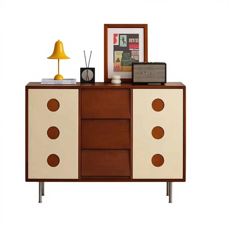 

Dining side cabinet Living room multi-functional adjustable height color matching locker Home furniture