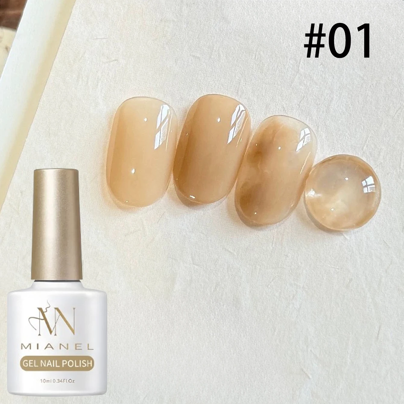 MIANEL 10ML Herbst-Nagel-Tintenfarbe Jelly Gel Nagellack 2026 Neu Maillard Schildpatt-Amber Gel-Lack Schwarze Nägel 1-8 Stück – Detail 5