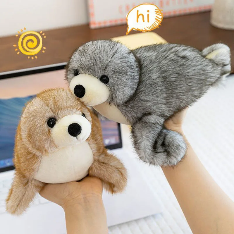 Juego de Peluches de Foca Adorable, Dos Colores, Muñeco de Peluche Suave, Figura de Foca Kawaii, Decoración para el Hogar, Regalo para Niños, Decoración de Mesa de Oficina