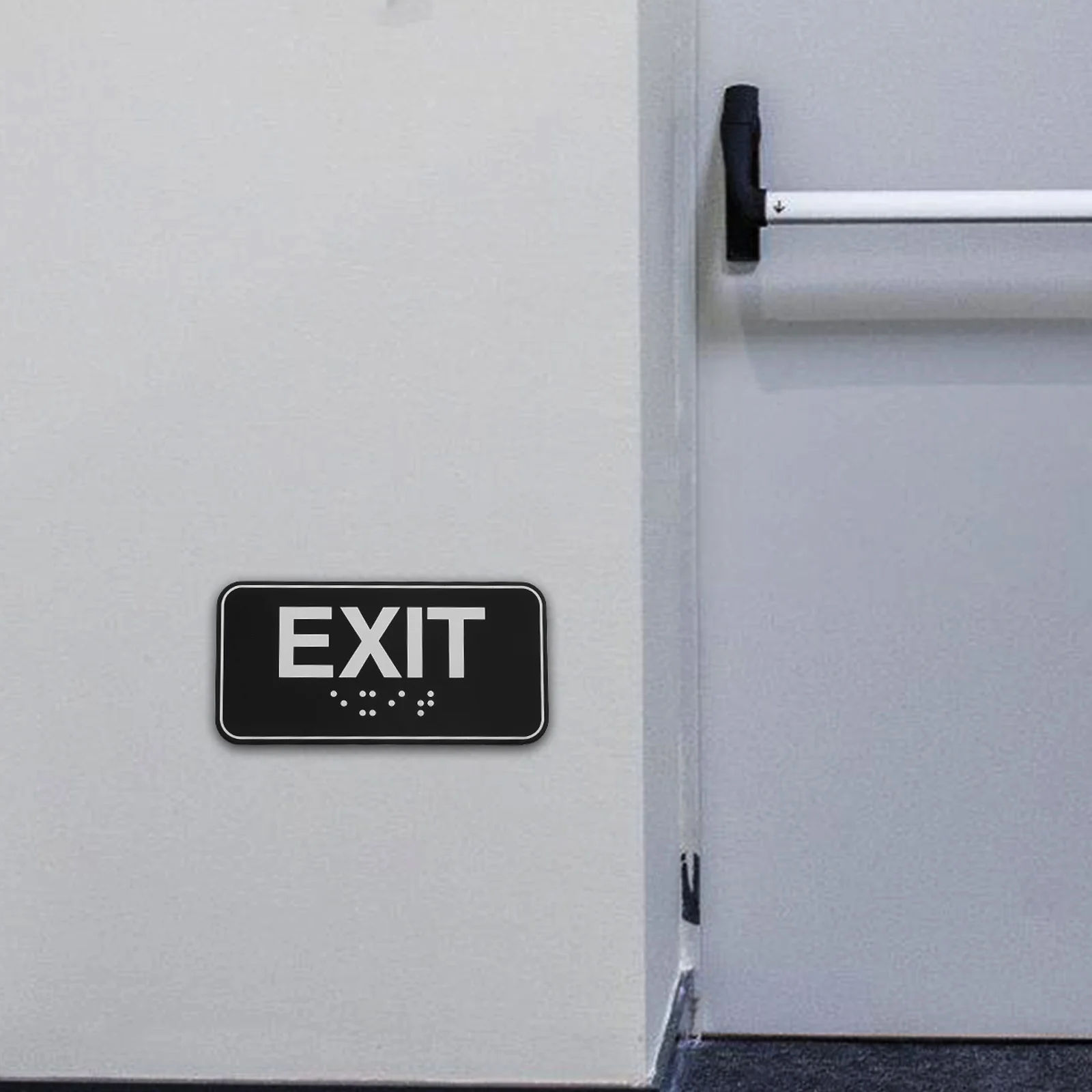 Safety Sign Corridor Exit Indicator for Public Signs Workplace Braille Places Fire