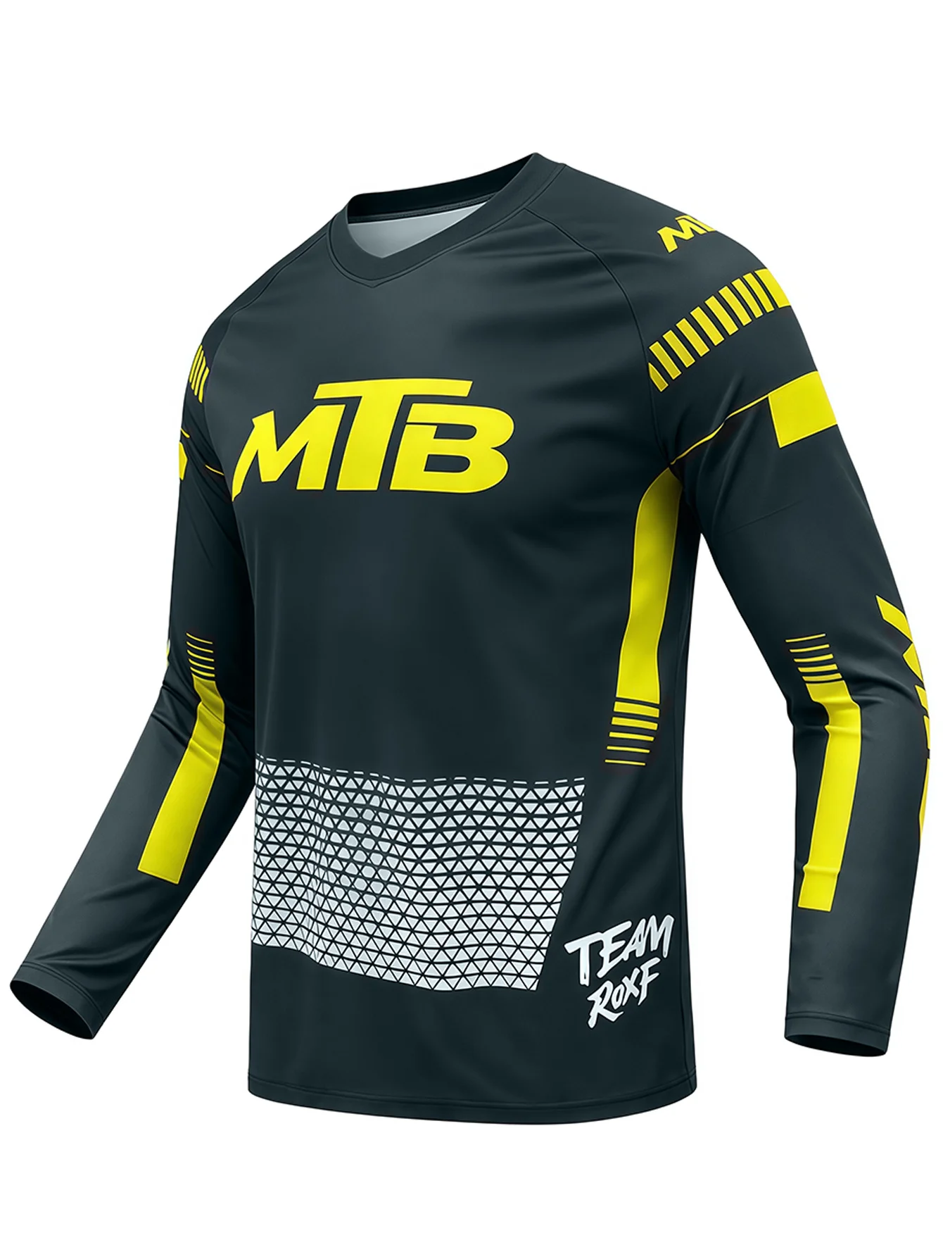 Stilvolles Downhill-Radtrikot, Unisex, Langarm, atmungsaktives Fahrradshirt mit 3D-Druck für Enduro, Trail und Offroad-Radfahren – Detail 8