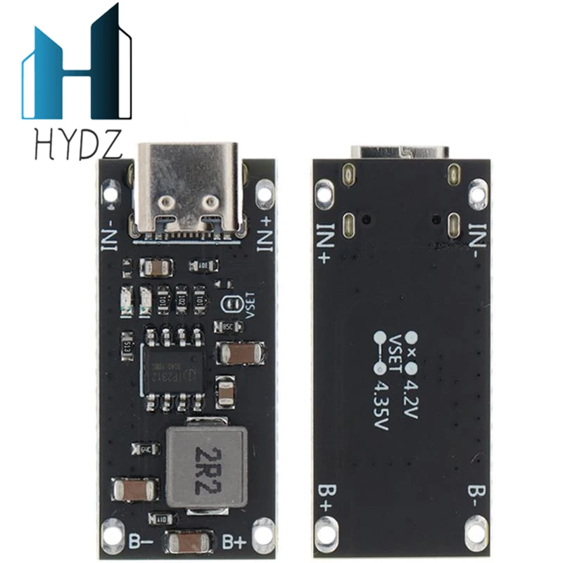 Type-C USB Input High Current 3A Polymer Ternary Lithium Battery Quick Fast Charging Board IP2312 CC/CV Mode 5V To 4.2V