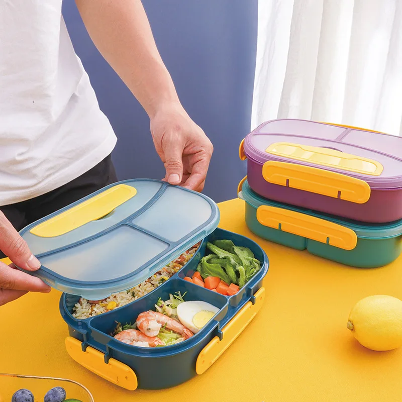 

1800ML Lunch Box Bento Box Lunch Containers for Adult/Kid/Toddler 4 Compartment Bento Lunch Box Microwave Dishwasher Freezer