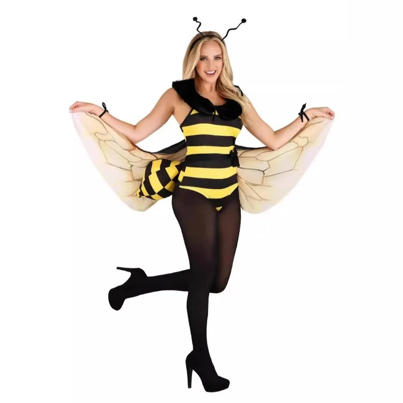 Halloween Adult Party Suit Bee Wings Costume cosplay Festival Men and Women Playing Costumes