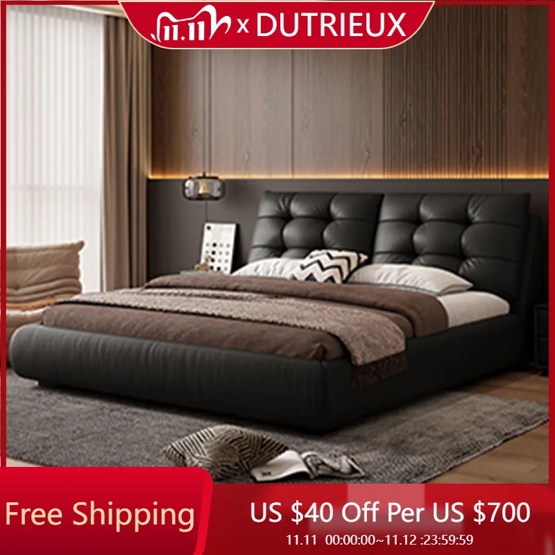 

Sun Black Bed Clear Lounge Unique Aesthetic Chinese Creative Cute Trendy Comfortable Bed Wooden Cama Solteiro Salon Furniture