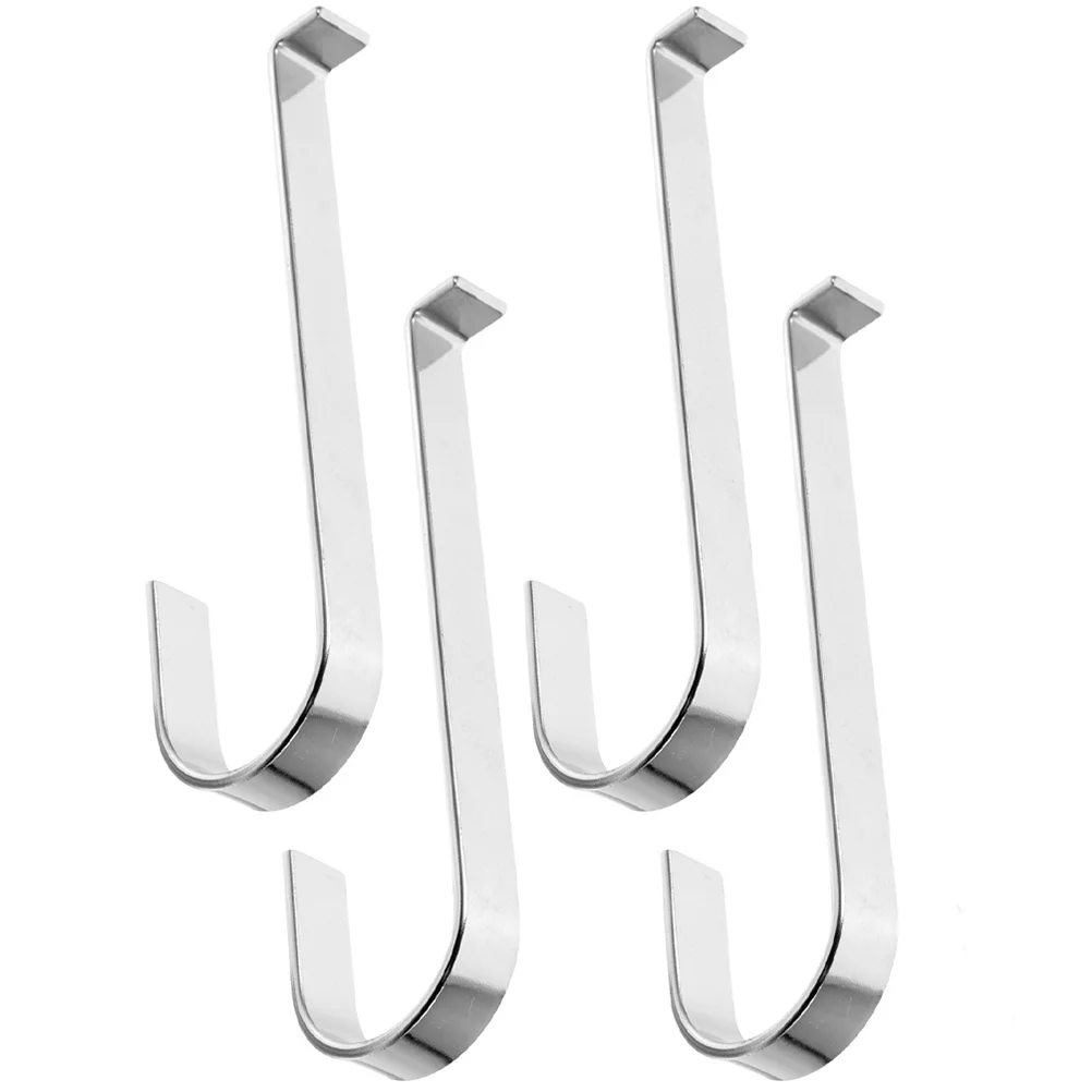 4 Pcs Nail Free Vinyl Siding Hooks for Flowerpot Stainless Steel Outdoor Hanging