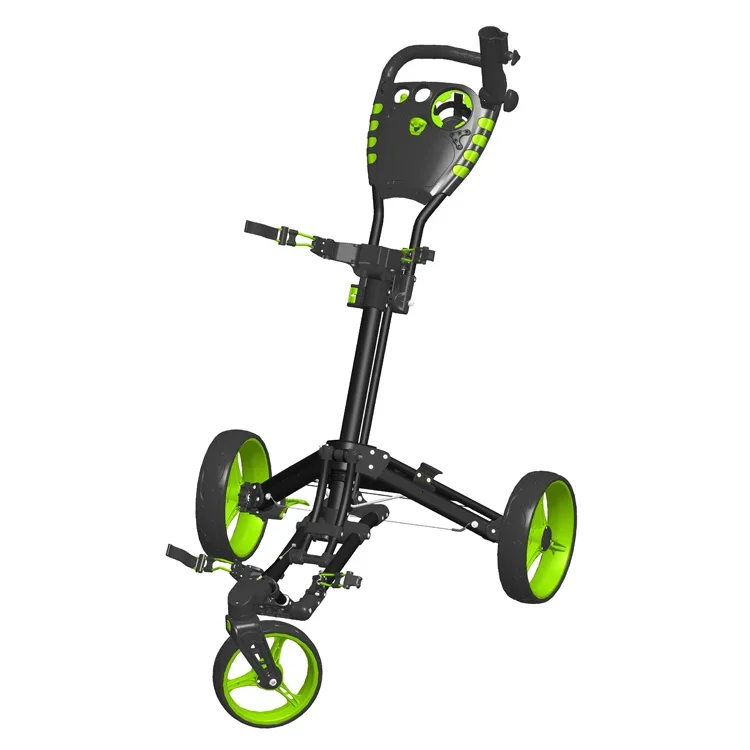 

High Quality One Click Folding 3 wheel Golf Push Cart