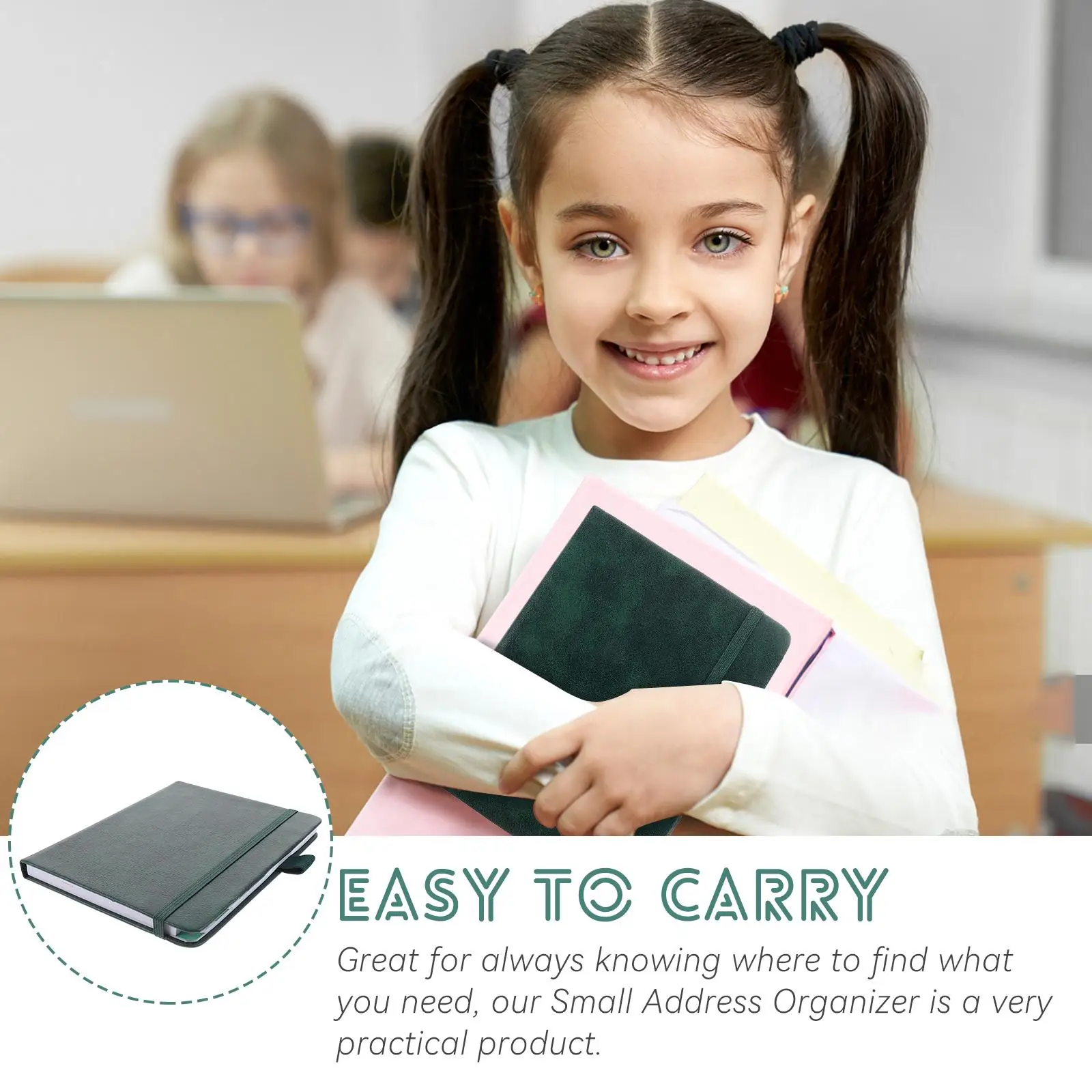 Mini Address Book Gray Black Portable Notebook for Phone Numbers Pocket ganizer Index Pages Bindings Home Office Use