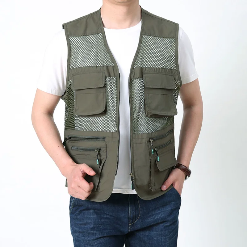 Tactical Jackets Vest Sleeveless Men's Summer Man Work Hunting Winter Jackets Multi-pocket Safety Vests Jacket