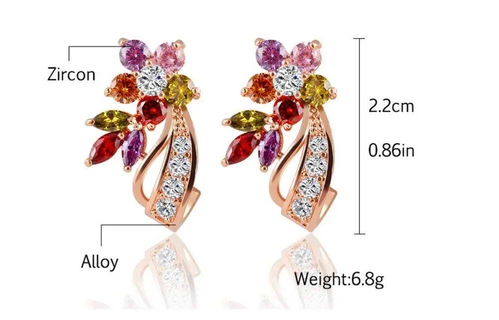 Trendy Fashion Jewelry original crystals from Austrian Fit Mona Lisa European female zircon earrings new Fashion jewelry