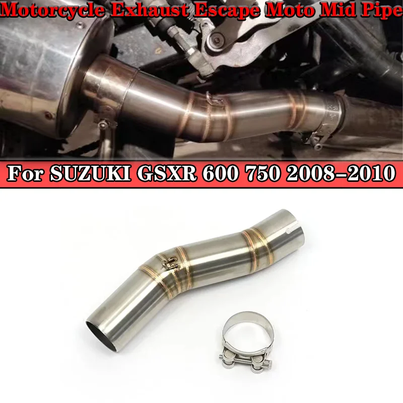 Dla SUZUKI GSXR 600 750 K8 K9 L1 GSXR750 GSXR600 2008 - 2010 motocyklowy układ wydechowy Moto środkowa rura podłączenie rury wydechowej 51mm