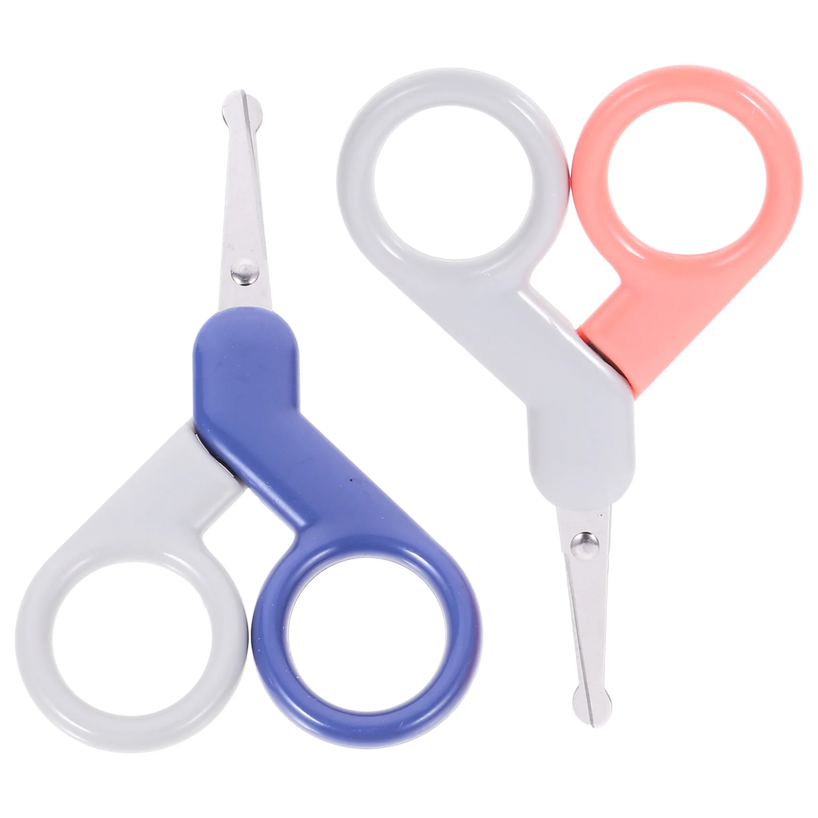 

2Pcs Baby Nail Clippers Infant Scissors Manicure Cutter Rounded Head Stainless Steel Trimmer for Newborn and Baby