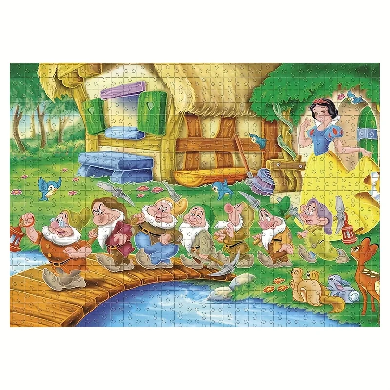 1000 pezzi Puzzle Personaggi dei cartoni animati Biancaneve e Dwarves Puzzle da appendere a parete Gioco per adulti Regalo Gioco interattivo per la famiglia Halloween