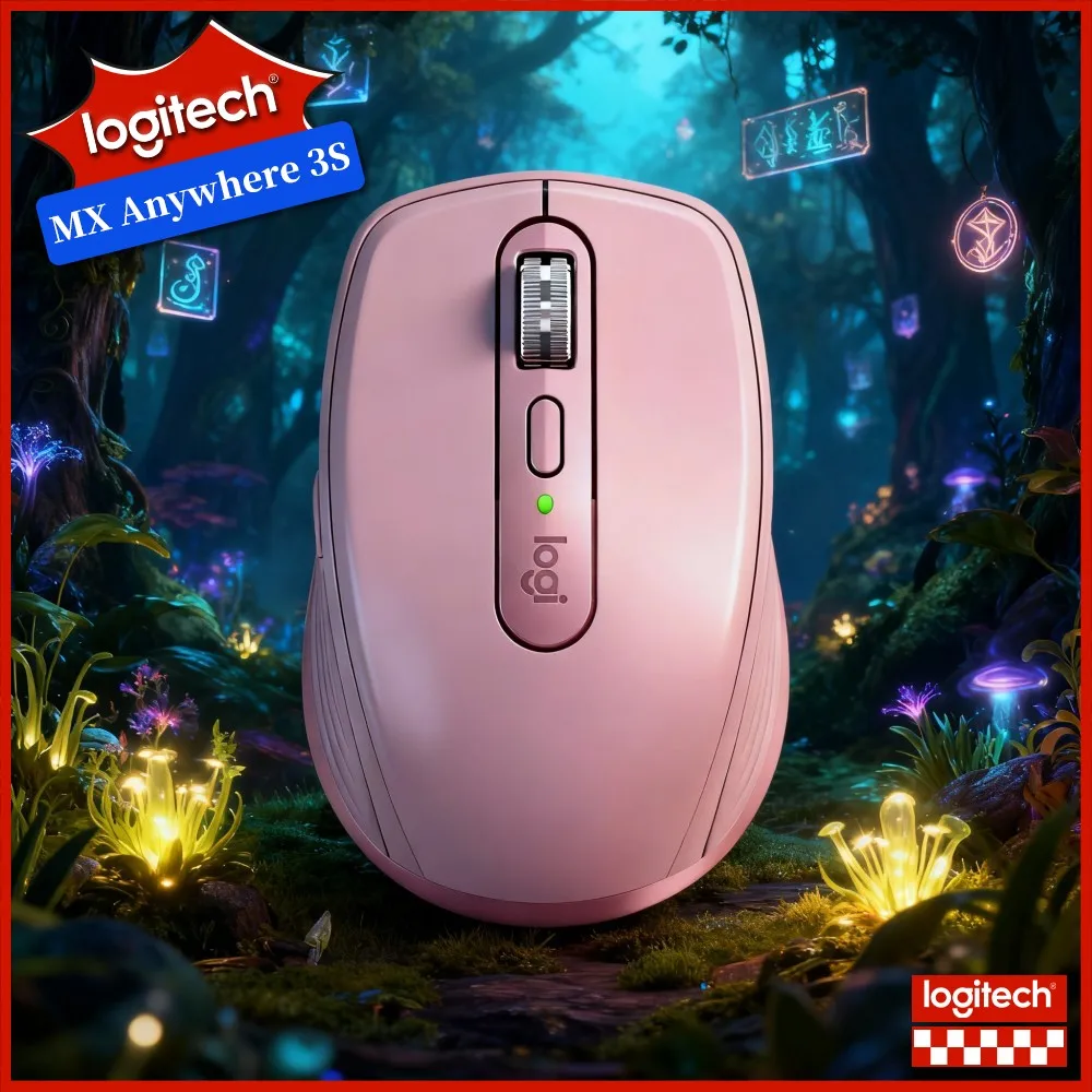 Professional Logitech MX Anywhere 3S Mouse - 8000 DPI Darkfield, Magspeed Scroll, 3-Device Bluetooth, USB-C Charging