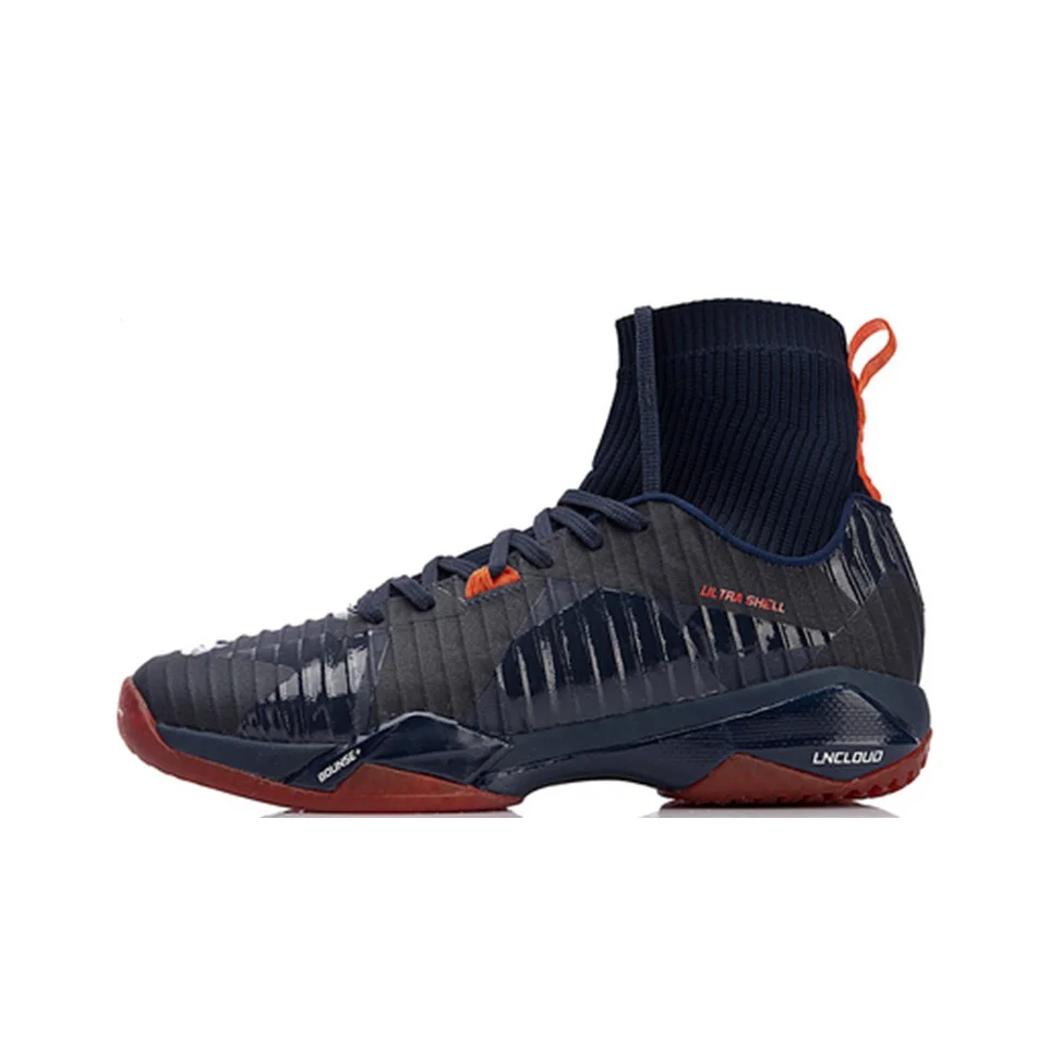 Li Ning Frontier Shadow Pro Cushioning Lightweight Abrasion Resistant Slip Resistant High top Badminton Shoes Unisex AYAN005-1