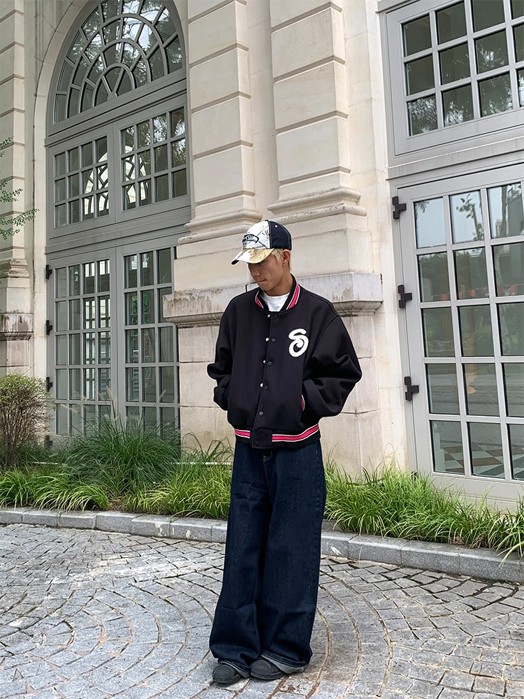 American Cleanfit Original Color Wide Leg Jeans Washed Loose Feeling Dragging Floor Japanese Style Casual Long Pants for Teens