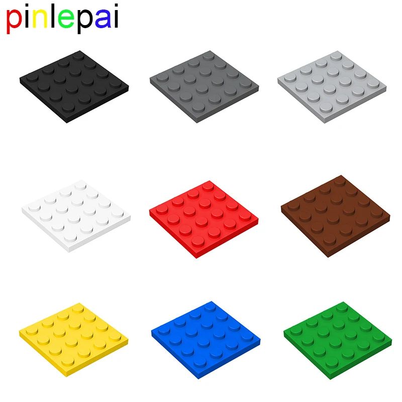 Pinlepai Brick 4x4 Grey Bricks Block Dots Plate Brick Blocks Toy Base Board Moc Parts Small Particle Building Toys For Children