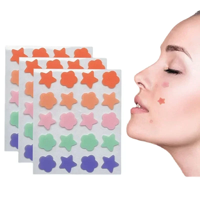 Star Acne Patch Mild ไม่ระคายเคือง Lightens Acne Hydrocolloid Acne สติกเกอร์สําหรับสิวหัวดําปิด Comedones เครื่องมือความงาม