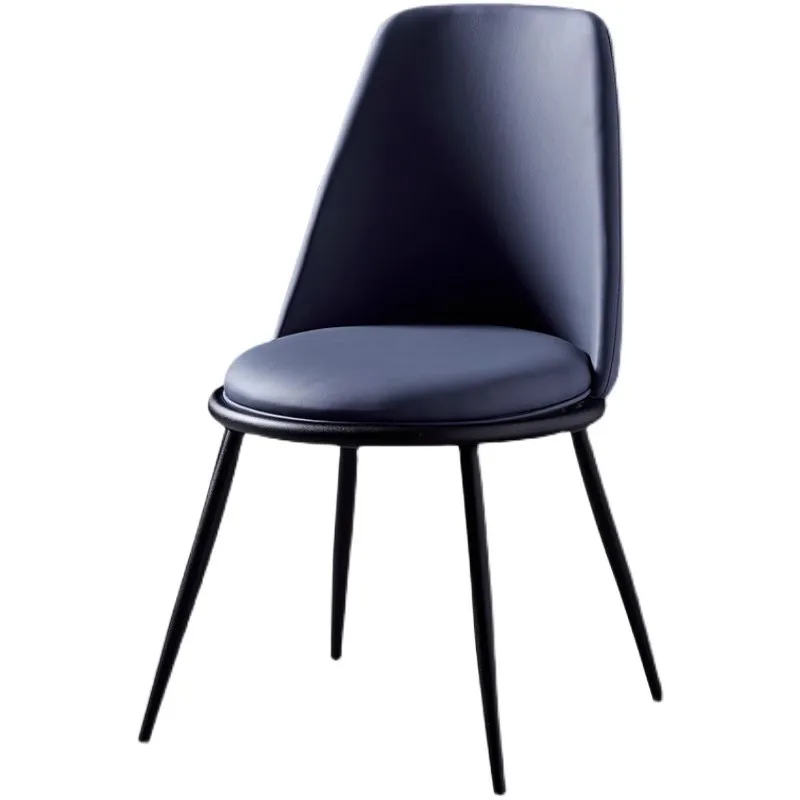 

Modern minimalist creative backrest home negotiation restaurant balcony metal casual leather chair