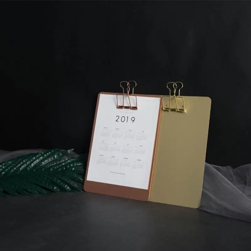 Металлический планшет для письма, папки для файлов, держатель для документов, школьные канцелярские принадлежности, подарки