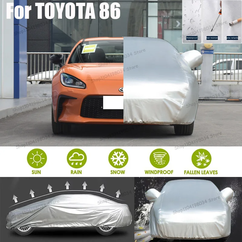 

For TOYOTA 86 Auto parts Anti snow Anti dust Sunscreen Anti-uv Anti peeling paint And Anti Rainwater 210t car cover Car cover