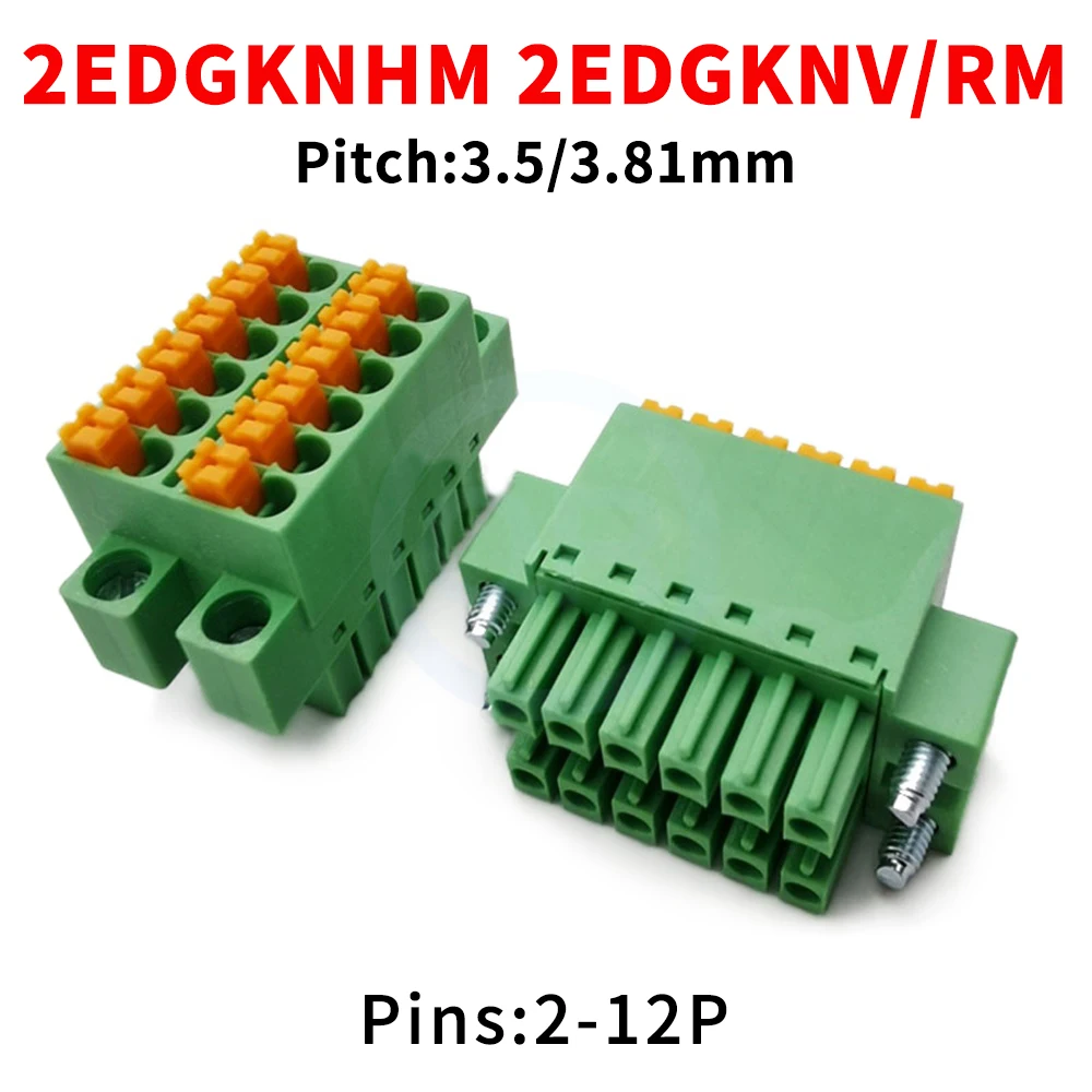 10 Pcs 3.5/3.81mm Double-row Plug-in PCB Terminal Block KF 2EDGKNHM/2EDGKRM/2EDGKVM 15EDGKNHCM/15EDGKNHM/15EDGKRM/VM