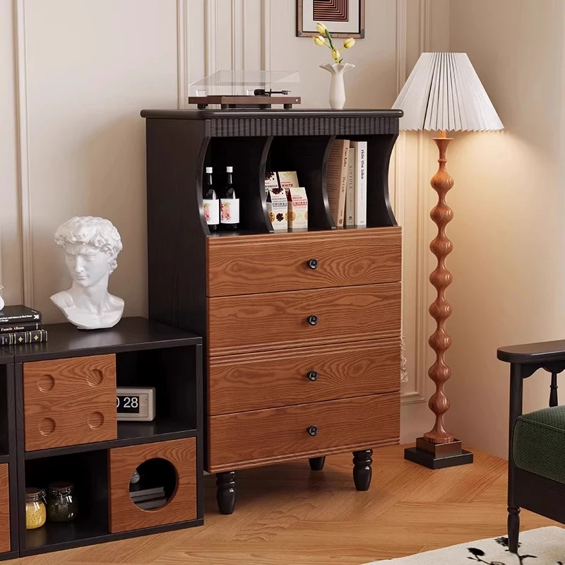 

Wooden living room 68 * 40 * 120cm sideboard with door black and brown retro sideboard wooden sideboard