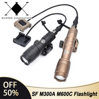 WADSN Airsoft Tactical SF M600 M300 Weapon Flashlight M600C M300A White LED Light With Modbutton Pressure Switch MLOK KEYMOD