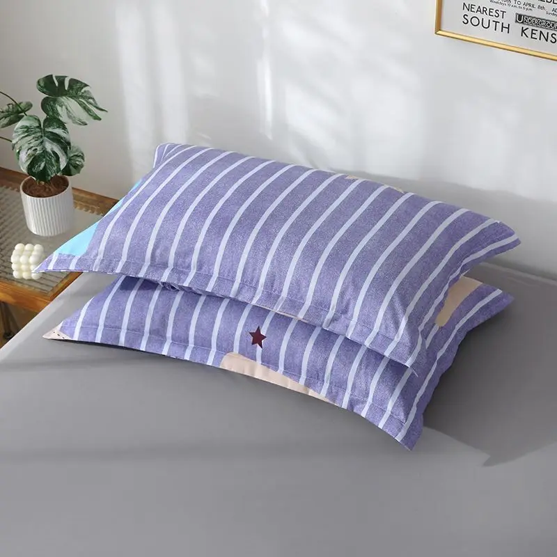‌Farmhouse Chic Pillow Cover Set 2PCS 48x74cm Wrinkle Resistant for Guest Room/Dormitory‌