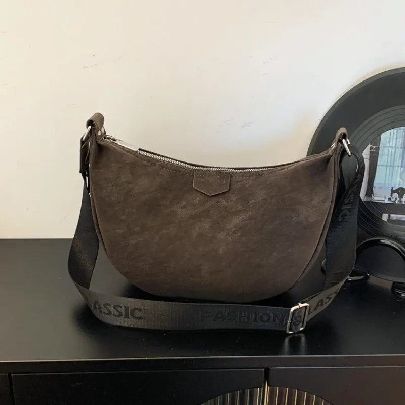 

Diaper Bag Fashionable Trendy Casual Simple Leather Crossbody Handbag Women Minimalist High-End Business Commuter