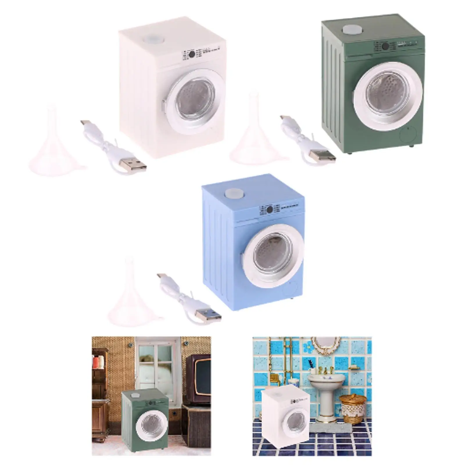 1/12 Scale Dollhouse Electrical Furniture Laundry Decor Landscape Life Scene