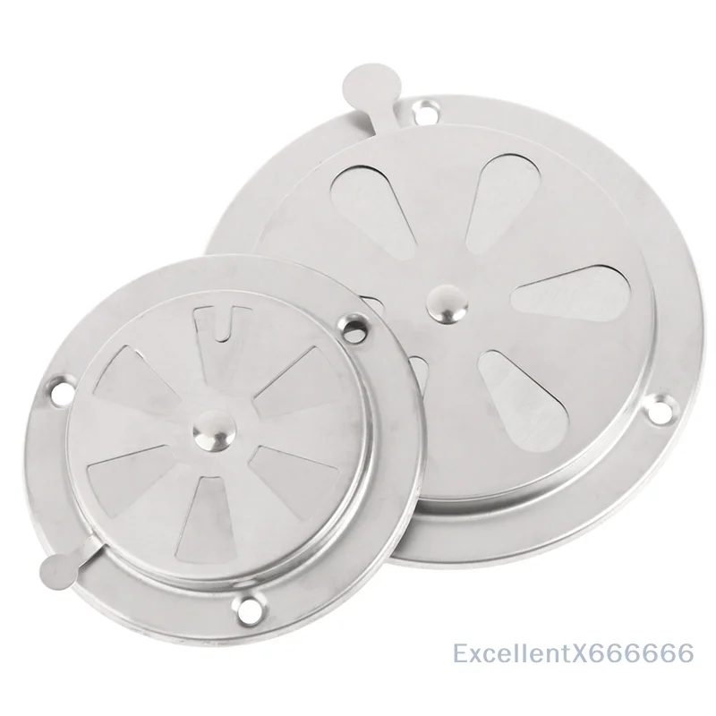95/125mm BBQ Grill Smoker Exhaust Vent Stove Adjustable Air Vent Grille Round Ducting Ventilation Grilles Cover 3