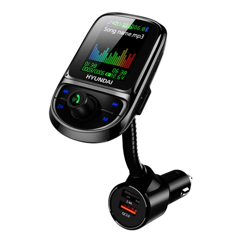 

Bluetooth 5.0 Car Kit Handsfree FM Transmitter AUX Audio Receiver Quick Charge QC3.0 Support TF card / U Disk Playback