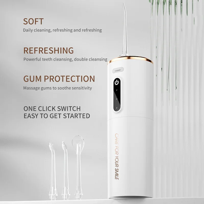 Xiaomi Electric Water Flosser Portable Water Flosser Oral Water Flosser 3 Speeds 5 Nozzles Travel Home Water Flosser