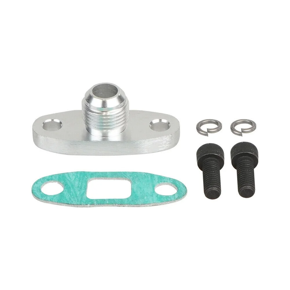 AN10 Turbo Oil Drain Flange Adapter Kit CNC Machined T6061 Aluminum For GT28 Garden Power Tool Accessories For Outdoor
