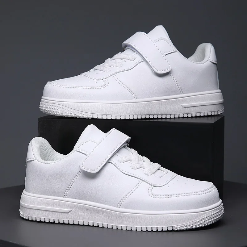 

Black Sneakers Children Shoes Boys Sneaker 6 To 12 Years 2026 New School Leather Kids Casual Sneaker Tennis Sports Shoes for Boy