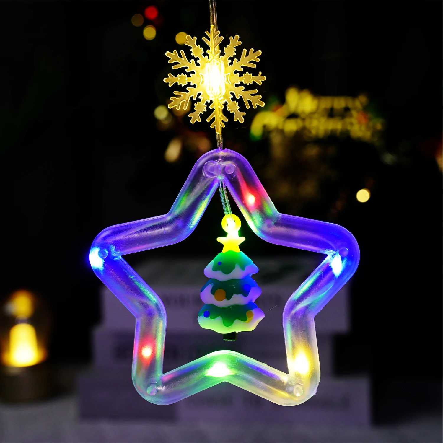 3M LED عيد الميلاد سلسلة أضواء USB بالطاقة سانتا كلوز ستار الثلج الستار الجنية أضواء مع البعيد 8 طرق عيد الميلاد ديكور الحفلات